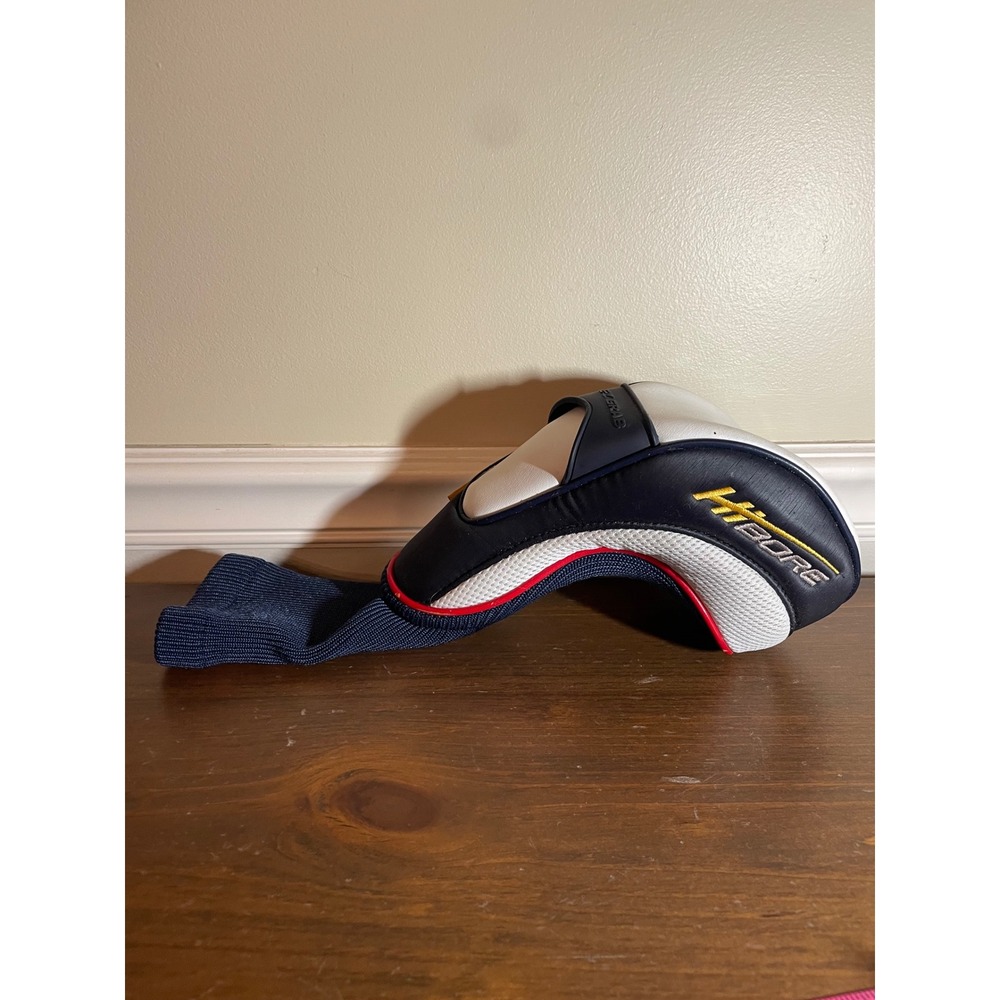 Cleveland Golf HiBore Driver Headcover Navy White Red E-Z Grab Knit Sock